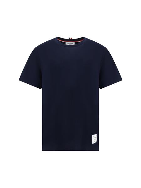 Pre - Loved] Thom Browne Back Printed Cotton T-Shirt - Navy