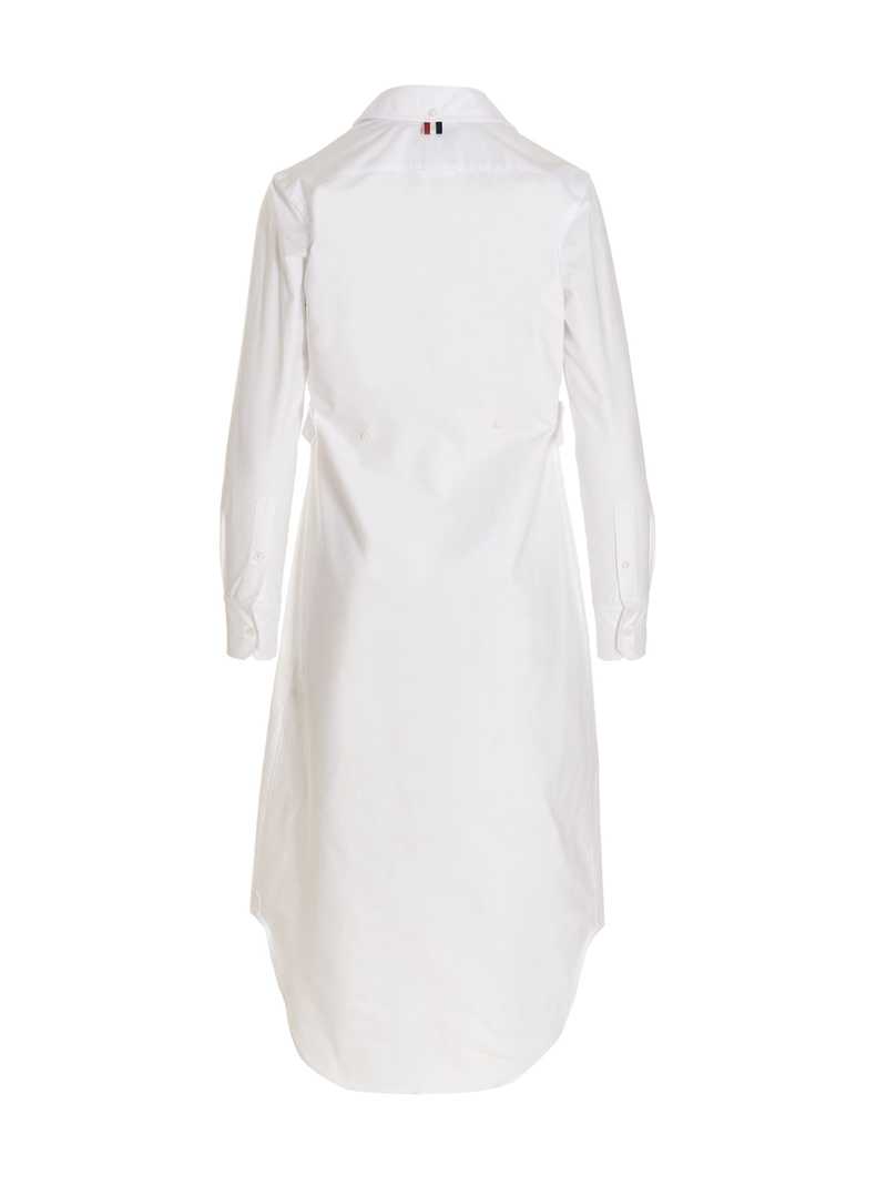 ワンピース THOM BROWNE Shirt dress White Thom Browne Pleated Poplin Shirtdress | White | FARFETCH