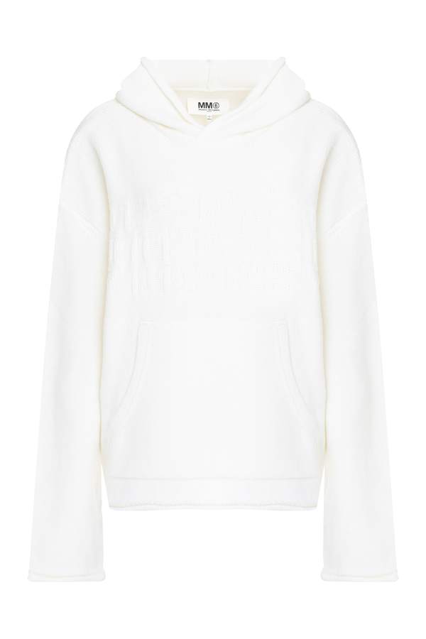 MM6 Maison Margiela Knitted Hoodie - White