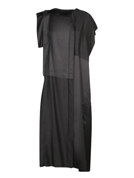 ワンピース MM6 MAISON MARGIELA Long jersey dress with satin inserts Mm6 Maison Margiela Long dress jersey satin inserts | The