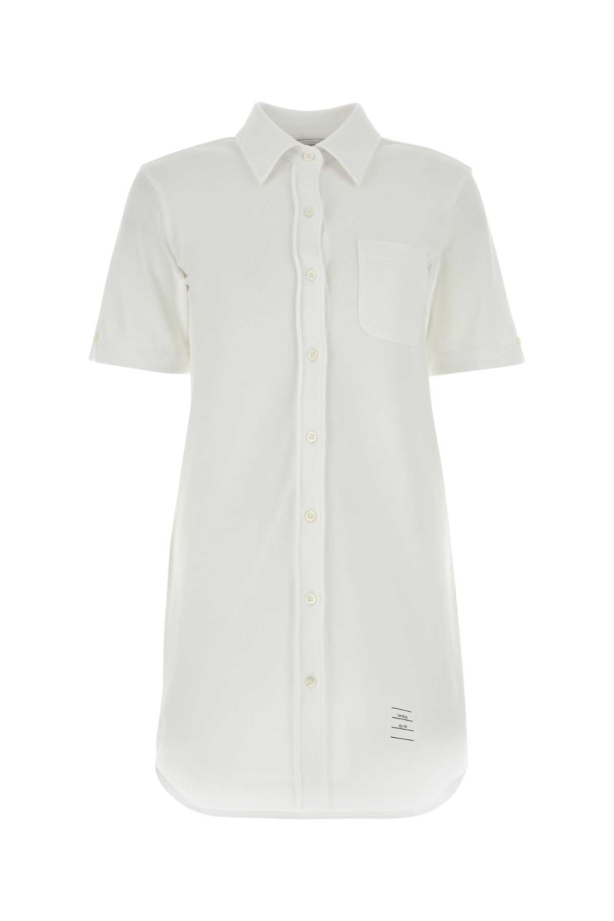thom browne white shirt dress Thom Browne Striped Shirtdress
