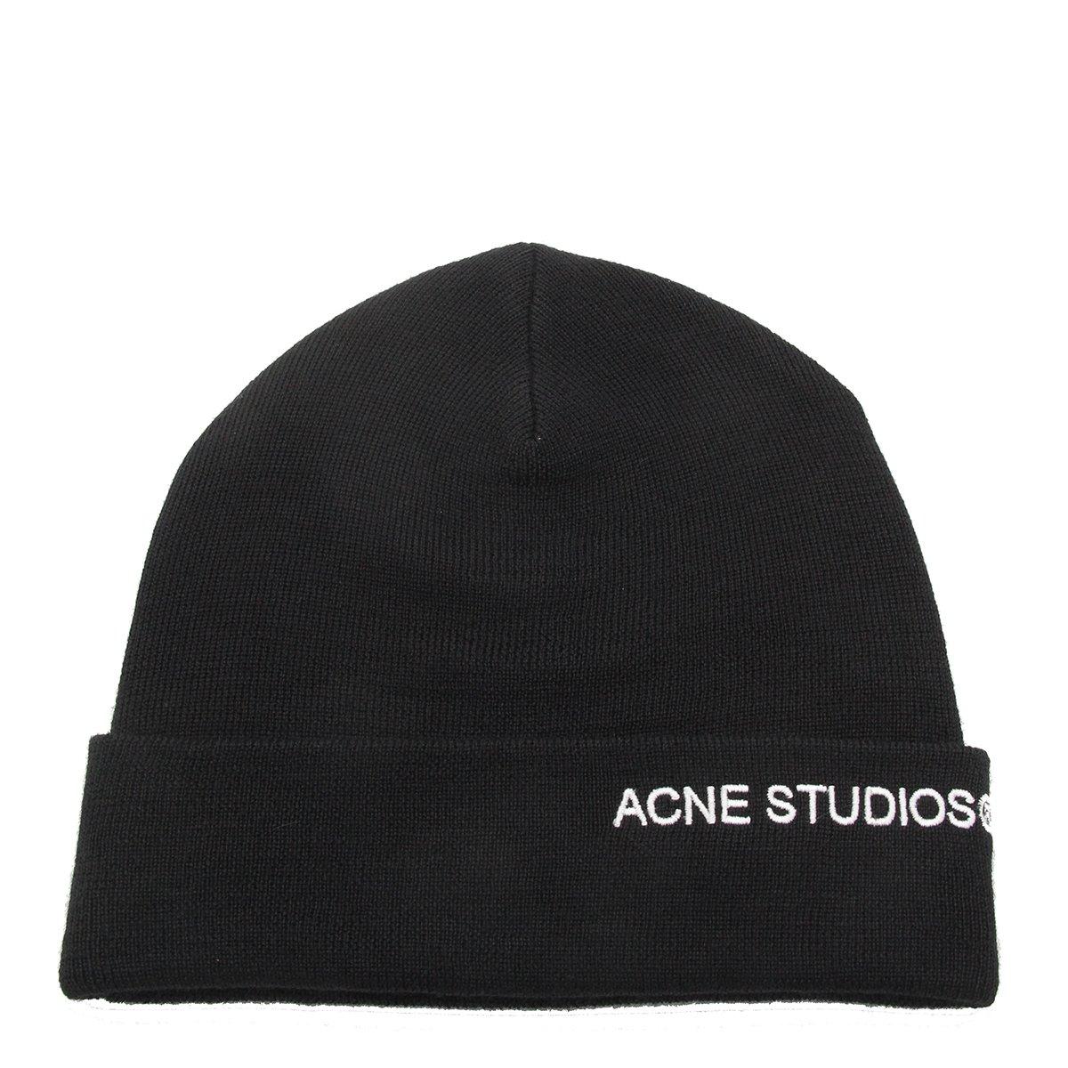 Acne Studios Black Beanie Acne Studios Black Ribbed Square Beanie Acne Studios main image 4