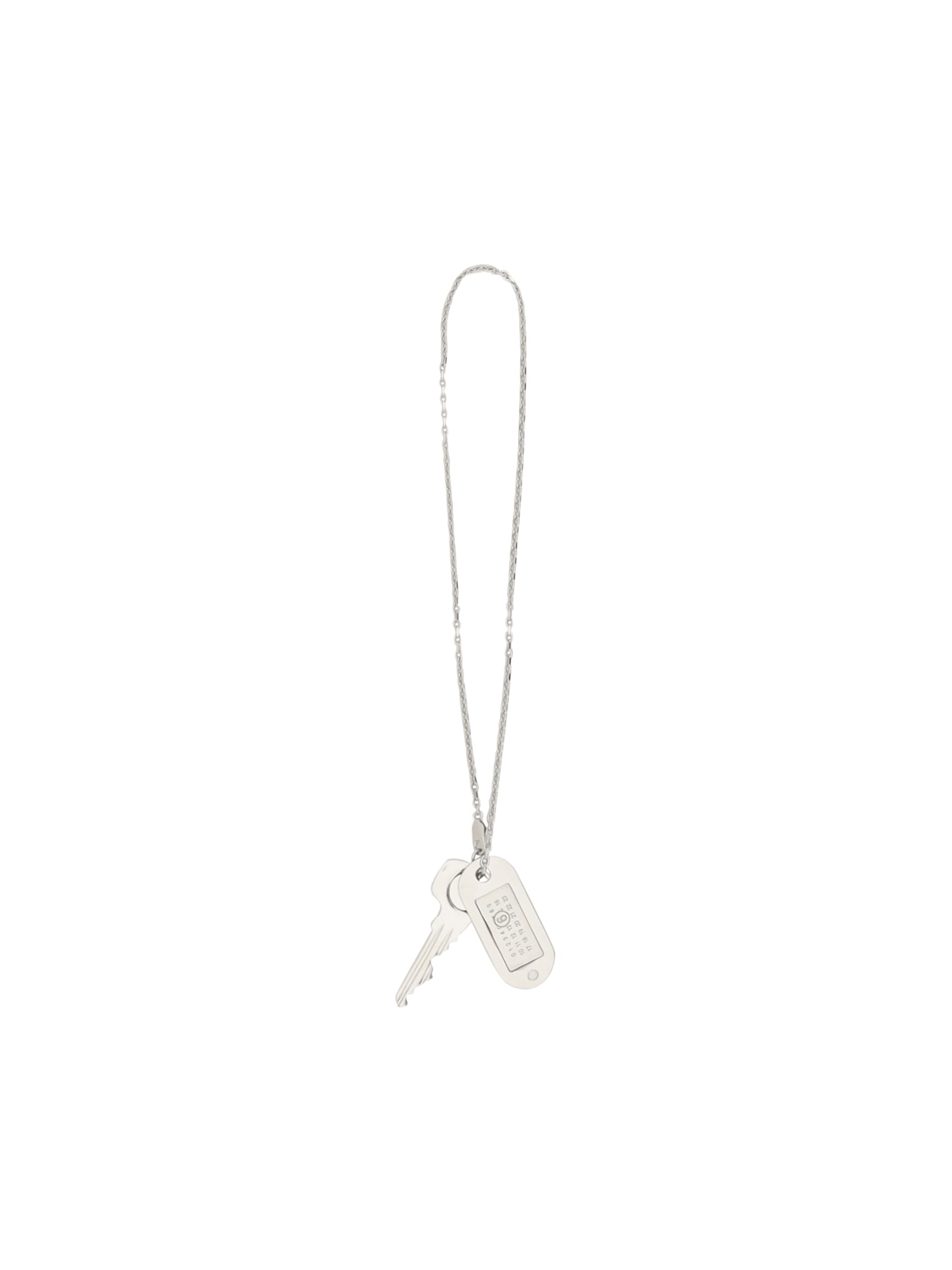MM6 Maison Margiela Key Pendant Necklace - Palladio Buratatto