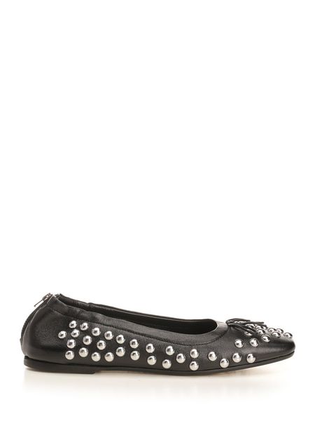 Golden Goose Amy Eyelet Zip Ballet Flats - Butter | Garmentory