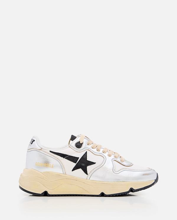 Golden Goose Running Sole Sneakers - Silver | Garmentory