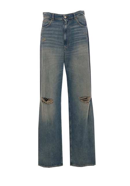 MM6 Maison Margiela Tie Dye Brown Silk Pants - Rust Black