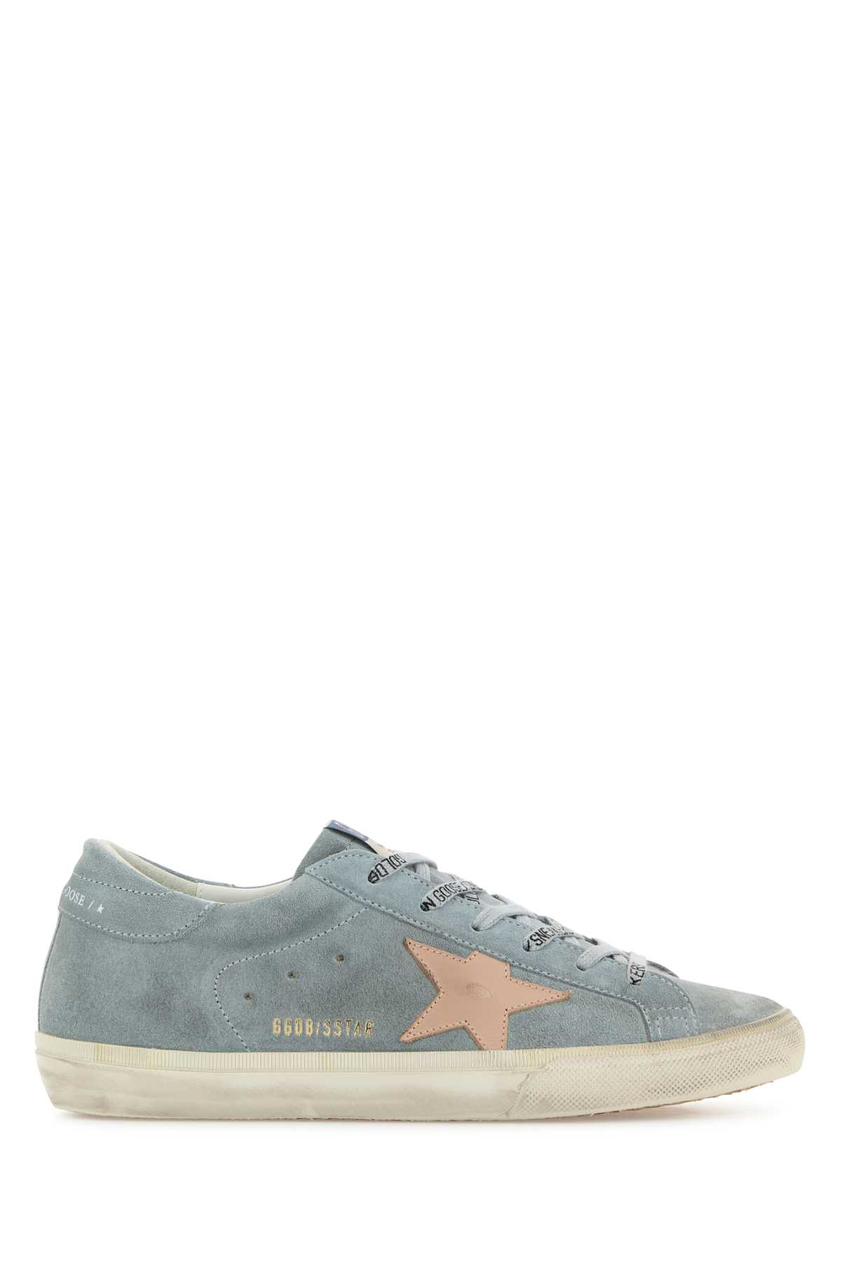 【関税&送料込】Golden Super-Star Beige Blue Low Sneak Golden Goose Light Blue Suede Super Star Sneakers