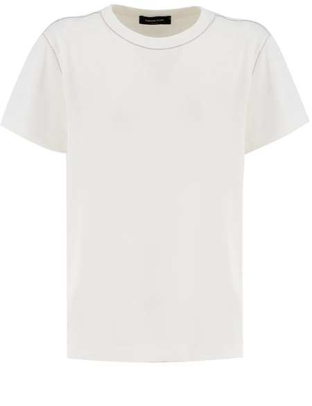 Tシャツ・カットソー FABIANA FILIPPI SS25 Rhinestone shirt (GCD275F592L362 4031) Fabiana Filippi Rhinestone T-shirt - Ghiaia | Garmentory