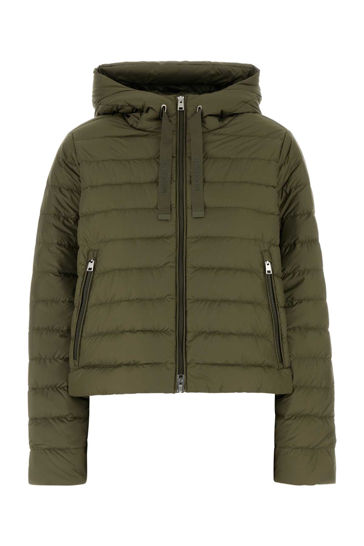 【送料&関税込】Woolrich Army Green Polyester Down Jacket Woolrich Army Green Polyester Down Jacket - Green | Garmentory