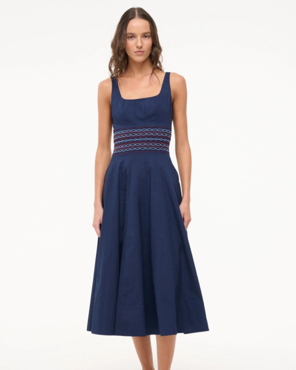 Staud Rig Dress - Navy | Garmentory