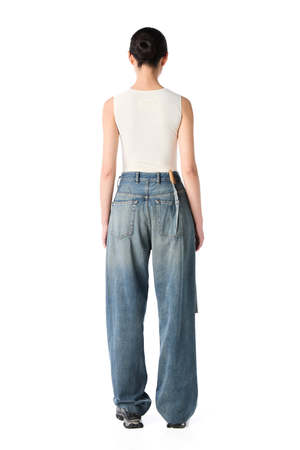MM6 Maison Margiela Pleated Bootcut Jeans | Garmentory