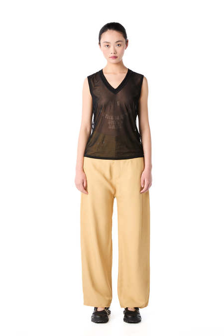 MM6 Maison Margiela Tie Dye Brown Silk Pants - Rust Black