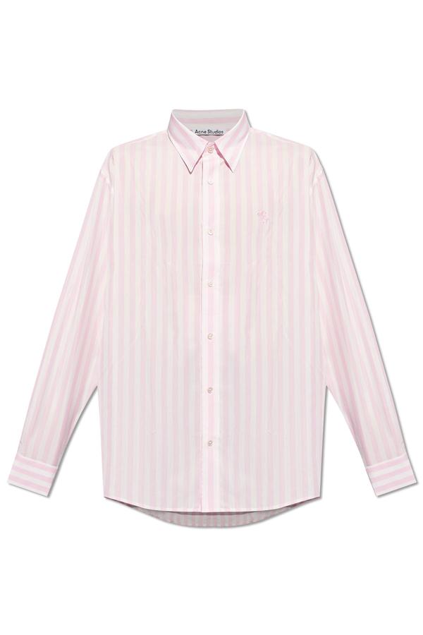 Acne Studios Stripe Button-Up Shirt - Pink