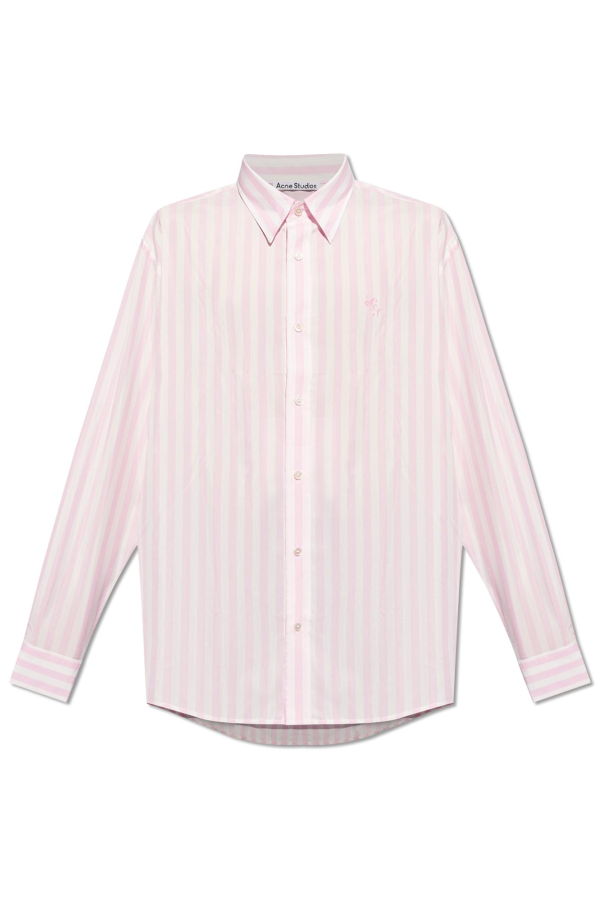Acne Studios Stripe Button-Up Shirt - Pink