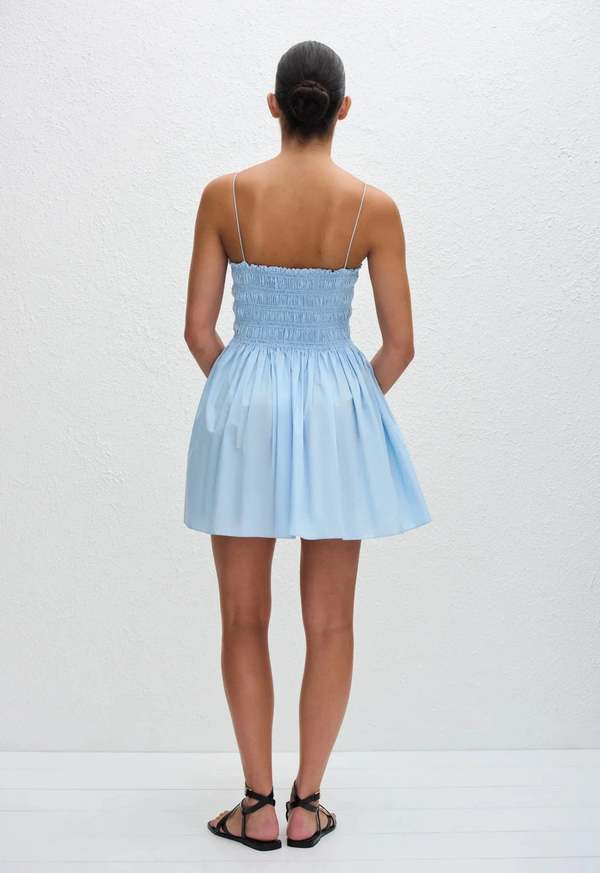 Matteau Shirred Bodice Mini Dress - Sky Matteau Shirred Bodice Mini Dress - Sky