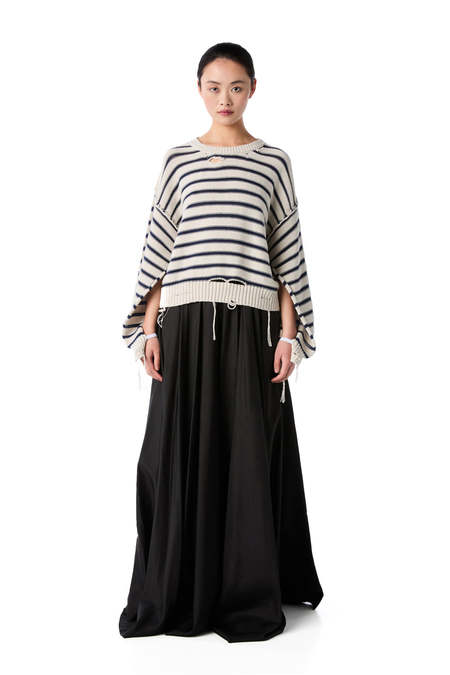 MM6 Maison Margiela Melange Wool Blend Sweater - Brown
