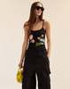 Cynthia Rowley Wildflower Embroidered Shell Top - Black - Thumbnail 1
