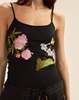 Cynthia Rowley Wildflower Embroidered Shell Top - Black - Thumbnail 5