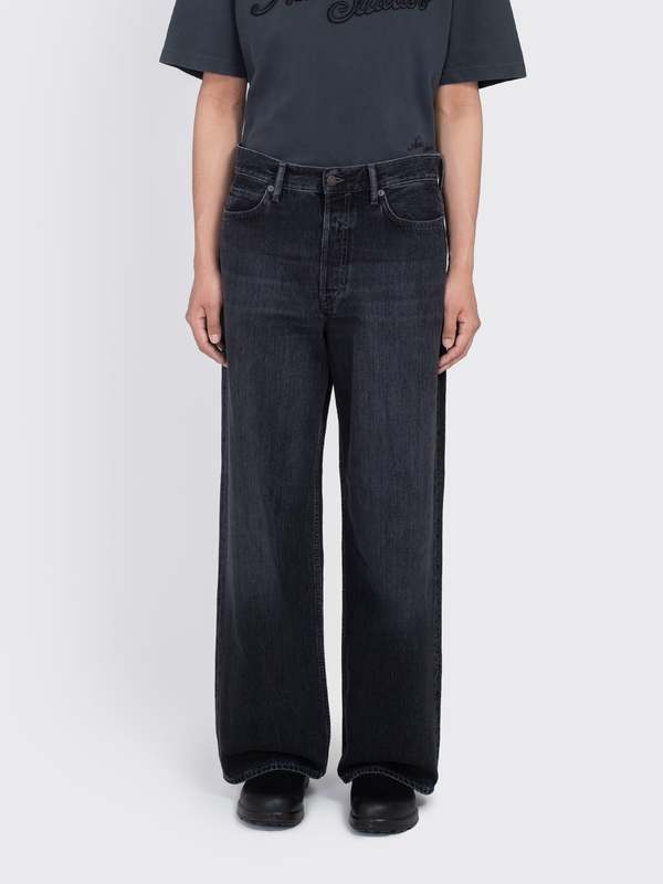 Acne Studios Baggy Fit Jeans 1981M - Black | Garmentory