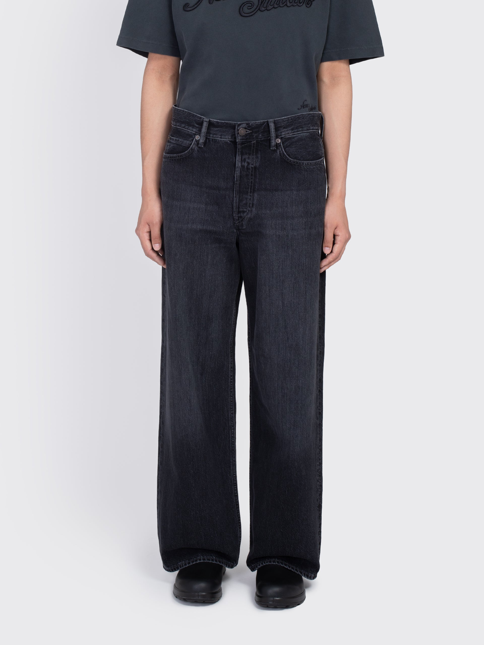 Acne Studios Baggy Fit Jeans 1981M - Black | Garmentory