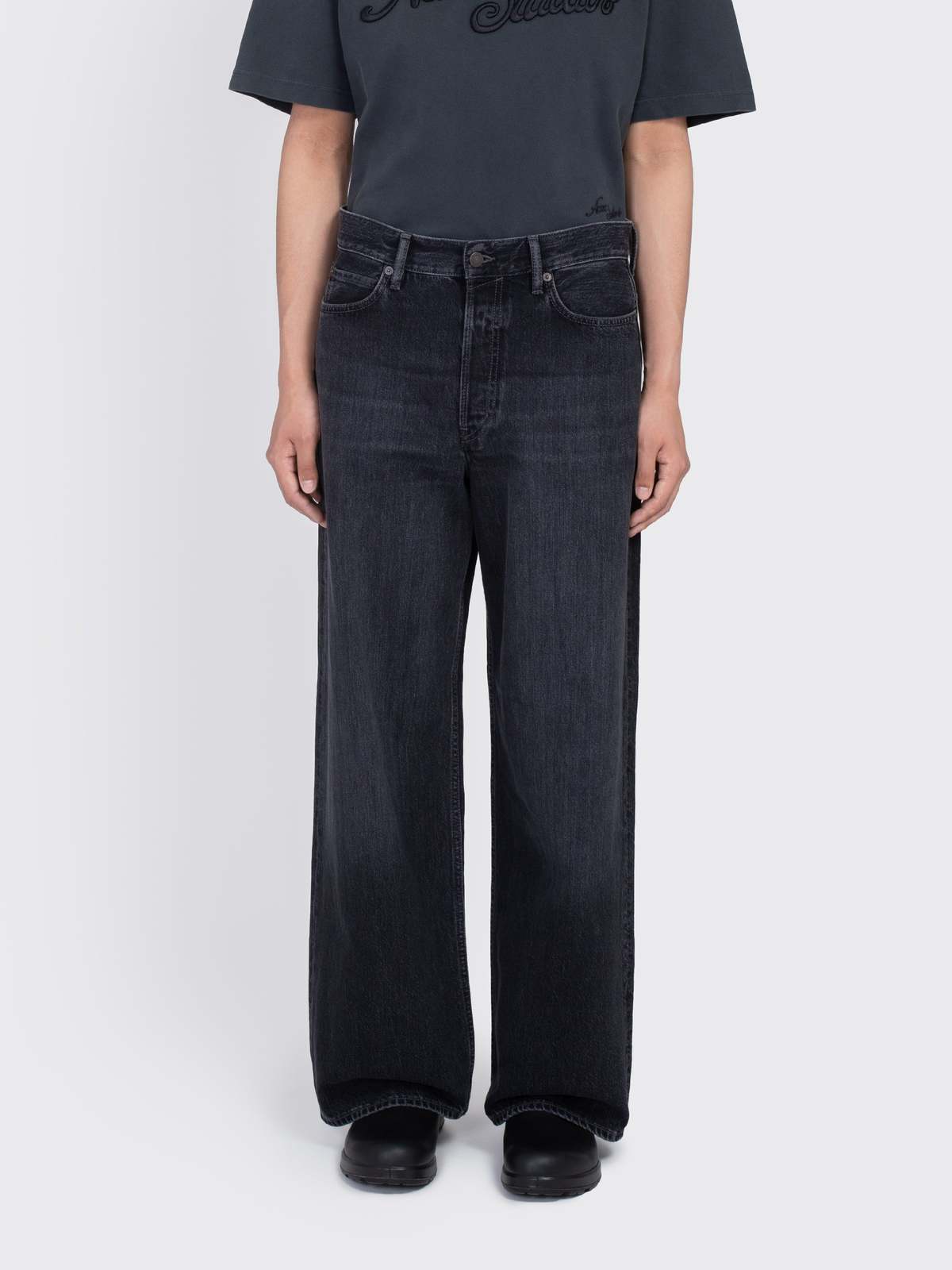 Acne Studios Baggy Fit Jeans 1981M - Black | Garmentory