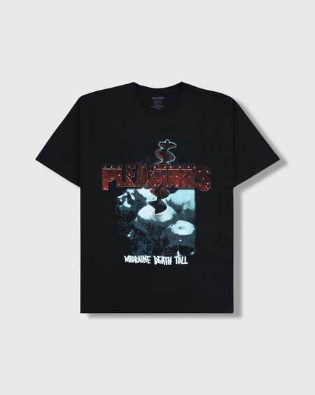 PLEASURES Darkness Heavyweight T-Shirt - Black | Garmentory