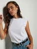 Nation Ltd Patti Muscle Tank - White - Thumbnail 1