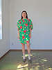 Yves Saint Laurent Green Flower Dress - Thumbnail 1