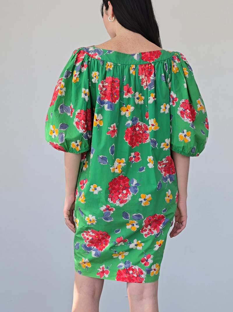 Yves Saint Laurent Green Flower Dress