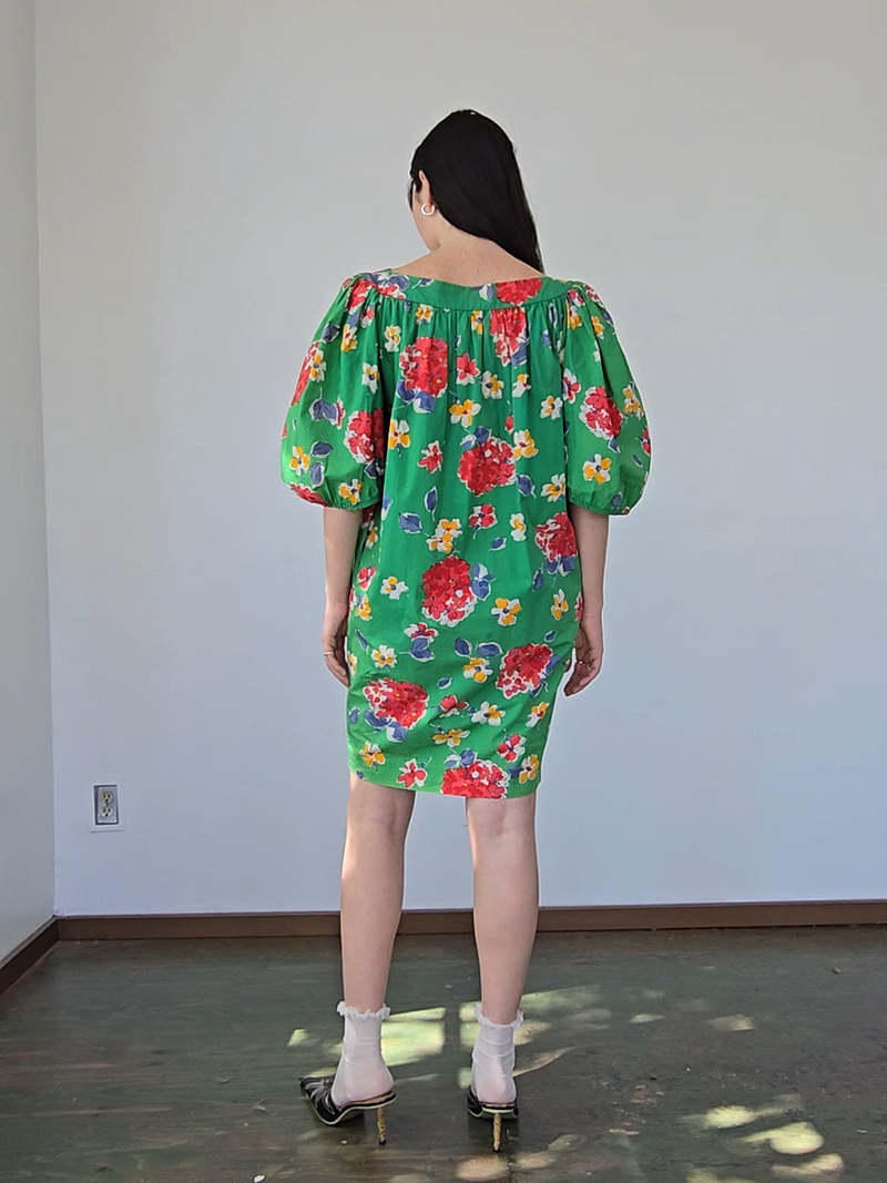 Yves Saint Laurent Green Flower Dress