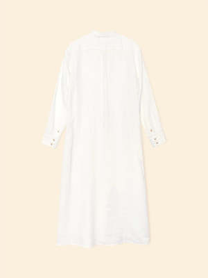 long sleeve linen shirt dress The Refined Linen Shirt Midi Dress | Everyday Linen Shirt Dress