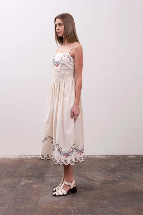 moon river dress Moon River Flutter Sleeve Tiered Midi Dress