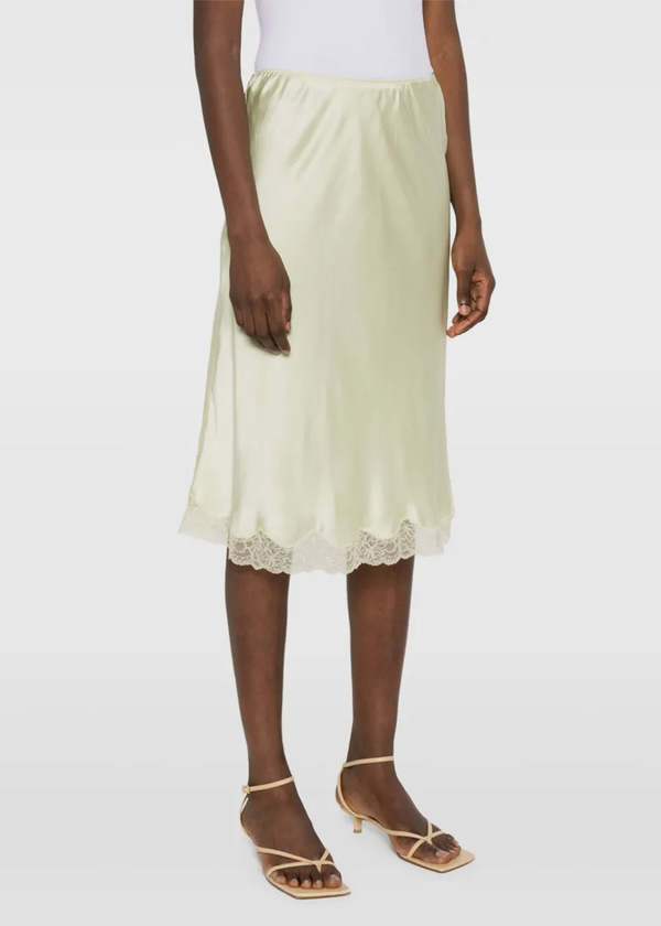 The Row Irene Midi Skirt - Pale Grass | Garmentory