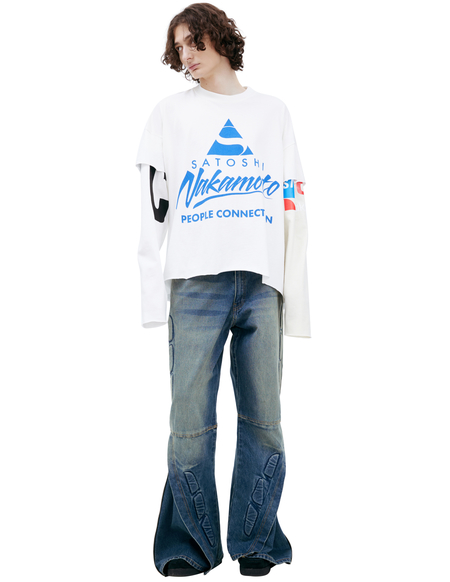Satoshi Nakamoto Studded Logo T-Shirt - Washed Black