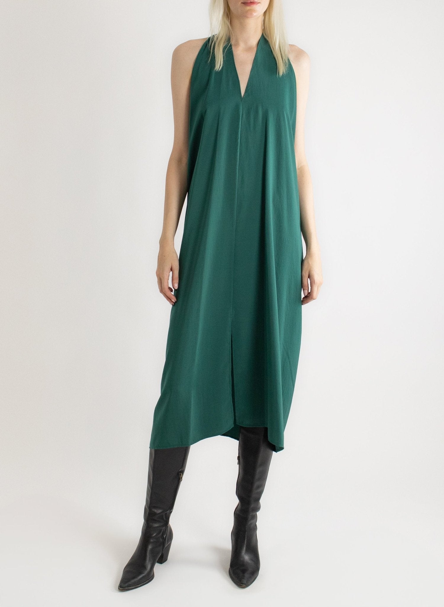 slim fit dress slacks Lorely Mesh Halterneck Top Forest Green– Selfie Leslie