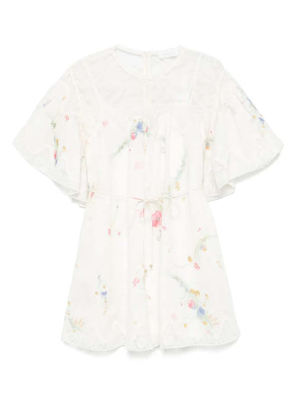 Zimmermann Lucky Lace Trim Mini Dress | Garmentory