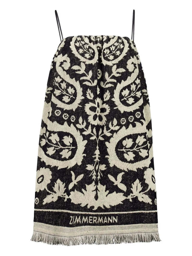 ワンピースその他 ZIMMERMANN Cream Rhiannon mini dress with fantasy print ZIMMERMANN Cream Rhiannon mini dress with fantasy print
