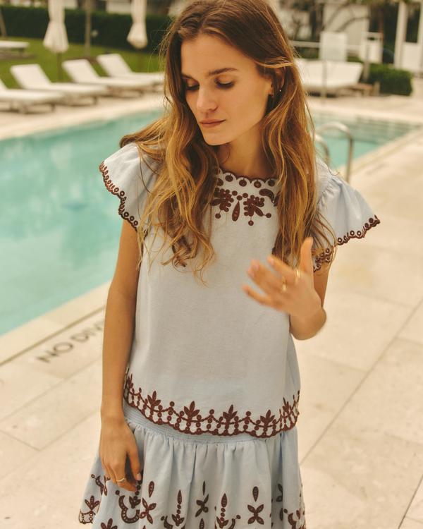 Cartolina Cora Top - Sky Cartolina Cora Top - Sky