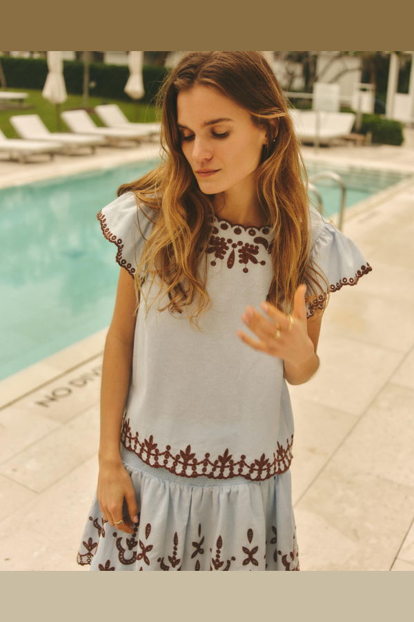 Cartolina Cora Top - Sky