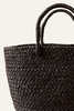 Indego Africa Braided Raffia Day Bag - Black - Thumbnail 4