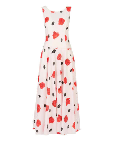 オールインワン・サロペット Marni Mid-Calf Dress With Fitted Bodice Marni Mid-Calf Dress With Fitted Bodice - White | Garmentory