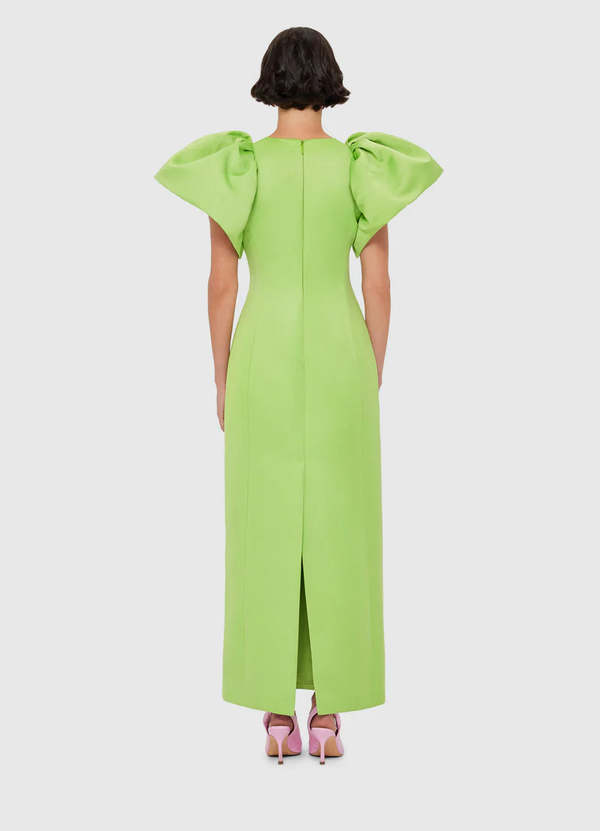 green emerald velvet dress Rayna Appliqué Bustier Maxi Dress main image 1