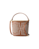 Veronica Beard Small Eyelet Feedbag Bucket Bag - Natural/Hazelwood - Thumbnail 1