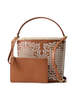 Veronica Beard Small Eyelet Feedbag Bucket Bag - Natural/Hazelwood - Thumbnail 5
