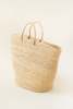 Indego Africa Braided Raffia Bag - Natural - Thumbnail 4