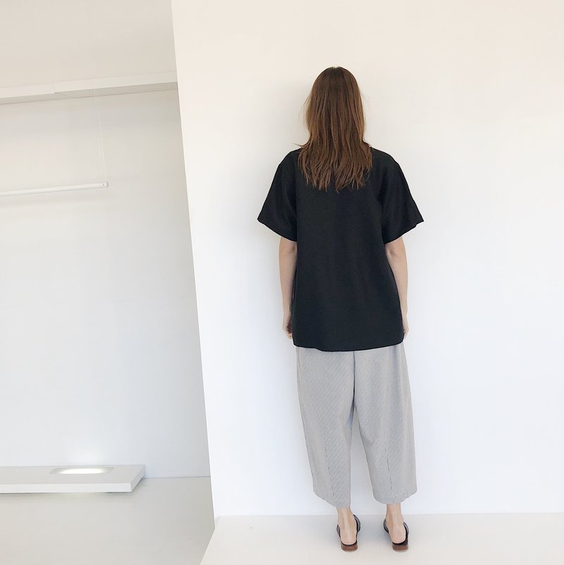 LLOYD Linen T-Shirt - Black