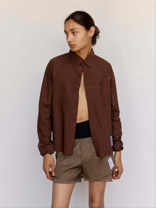 Satisfy Running PeaceShell River Shirt - Rocky Road | Garmentory