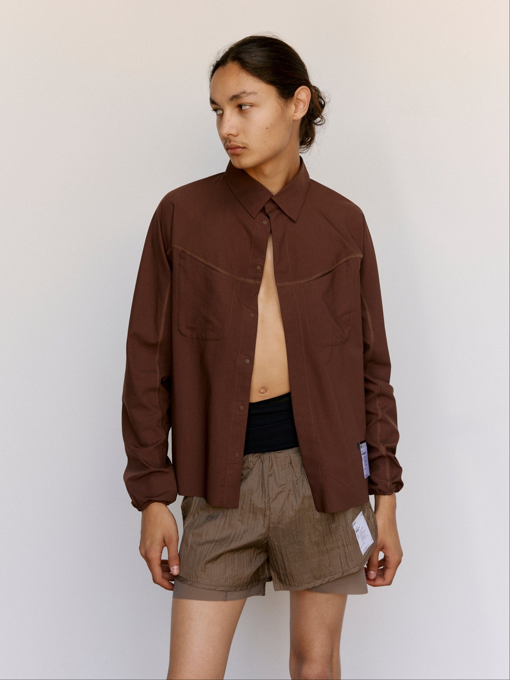 Satisfy Running PeaceShell River Shirt - Rocky Road | Garmentory