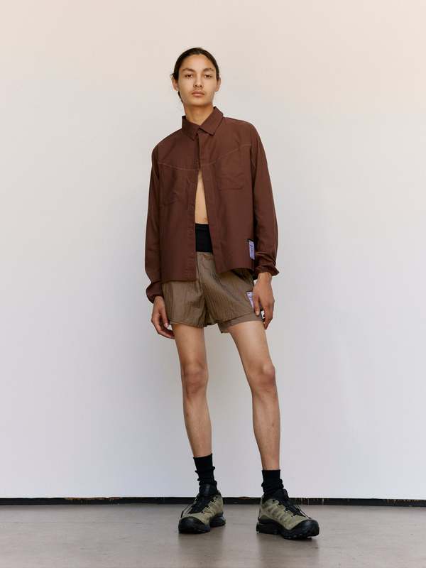 Satisfy Running PeaceShell River Shirt - Rocky Road | Garmentory