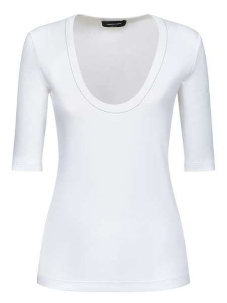 Fabiana Filippi Jersey T-shirt With All Over Embroidery - T
